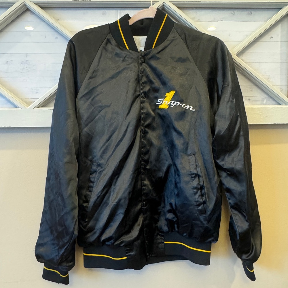 SNAP ON‎ Tools Jacket Satin VINTAGE Men’s MEDIUM HORIZON Sportswear EAGLE Sewn